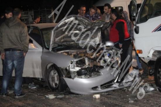 وفاة شاب ووالده واصابة 5  في حادث سير مروع بالرمثا ( تحديث - اسماء - صور )